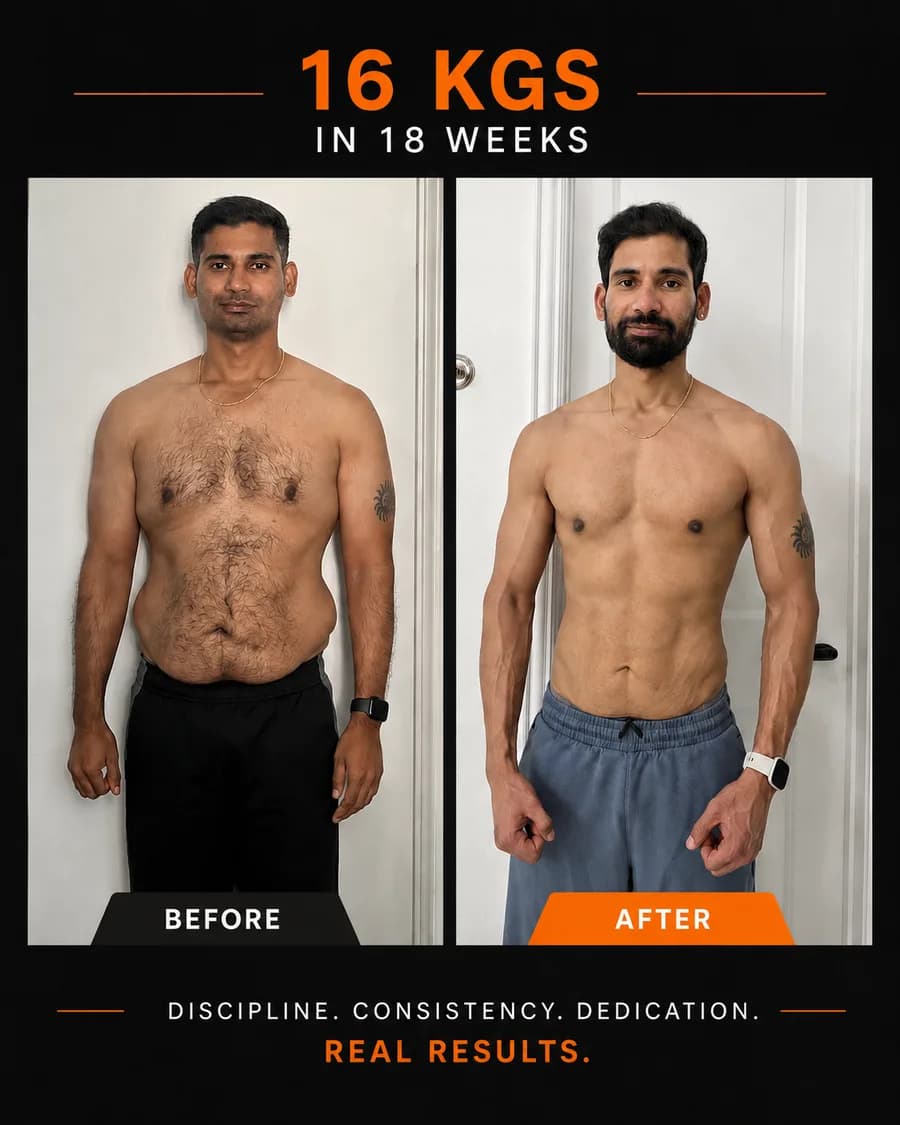 Vinod Reddy — Lost 16 kg in 18 weeks